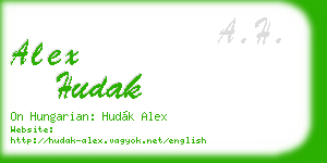 alex hudak business card