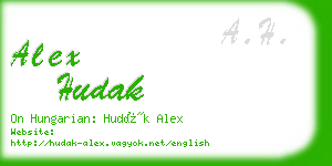 alex hudak business card